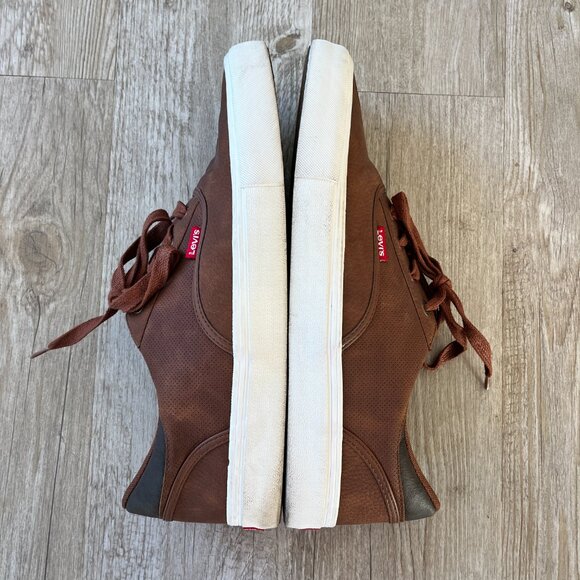Mens Levi Classic Brown Ethan Lowtop Sneaker - 13 - Picture 7 of 11